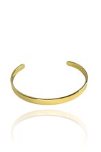 Bracelete Liso Largo Banhado Em Ouro 18k [F027] - Image 3