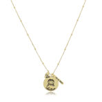 Colar Personalizado Com Nome E Data De Nascimento Folheado Em Ouro 18k [F027]