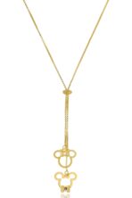 Colar Personalizado Gravata Mickey E Minnie  Folheado Em Ouro 18k [F027]