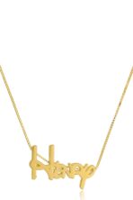 Colar Personalizado Com Nome Letra Da Disney Folheado Em Ouro 18k [F027]