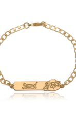 Pulseira Personalizada Chapada Com Nome Lilica E Tigor Folheado Em Ouro 18k [F027] - Image 2