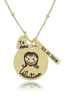 Colar Personalizado Com Nome E Data De Nascimento Folheado Em Ouro 18k [F027] - Image 2
