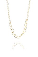 Tornozeleira Com Corrente De Corações Pequenos Banhado Em Ouro 18k [F027] - Image 3