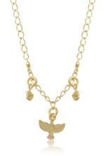 Tornozeleira Com Pingente De Espirito Santo Banhado Em Ouro 18k [F027] - Image 3
