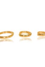 Trio De Brinco Liso Banhado Em Ouro 18k [F027] - Image 3