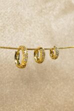 Trio De Argolinhas Com Zirconia Banhado Em Ouro 18k [F027] - Image 2
