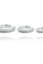 Trio De Argolinha Com Zircônia Em Prata 925 [F027] - Image 2