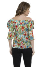 Blusa Ciganinha Estampa Floral Detalhe De Babado [F081] - Image 3