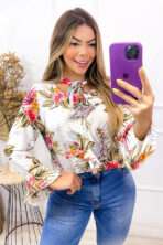 Blusa Crepe Manga Longa Frente Babado [F081] - Image 2