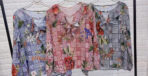 Blusa Chiffon Floral Gola Babado Manga Longa [F081] - Image 2