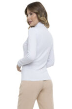Blusa Manga Longa Crepe Gola Alta [F081] - Image 3