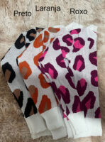 Blusa Tricot Duo Print Manga Longa [F081] - Image 2