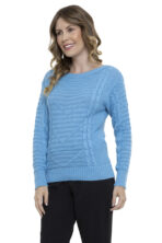 Blusa Tricot Relevo Trançada Manga Longa [F081] - Image 8
