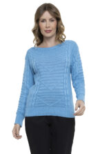 Blusa Tricot Relevo Trançada Manga Longa [F081] - Image 7