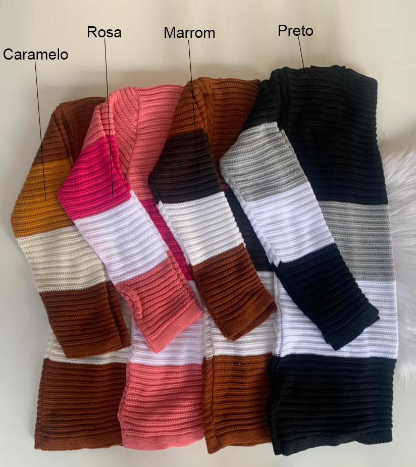 Casaco Tricot Listrado Tricolor [F081] - Image 7