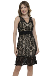 Vestido Curto Rendado Sem Mangas [F081] - Image 2