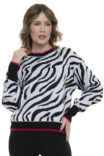 Blusa Tricot Manga Longa Zebra [F081] - Image 2