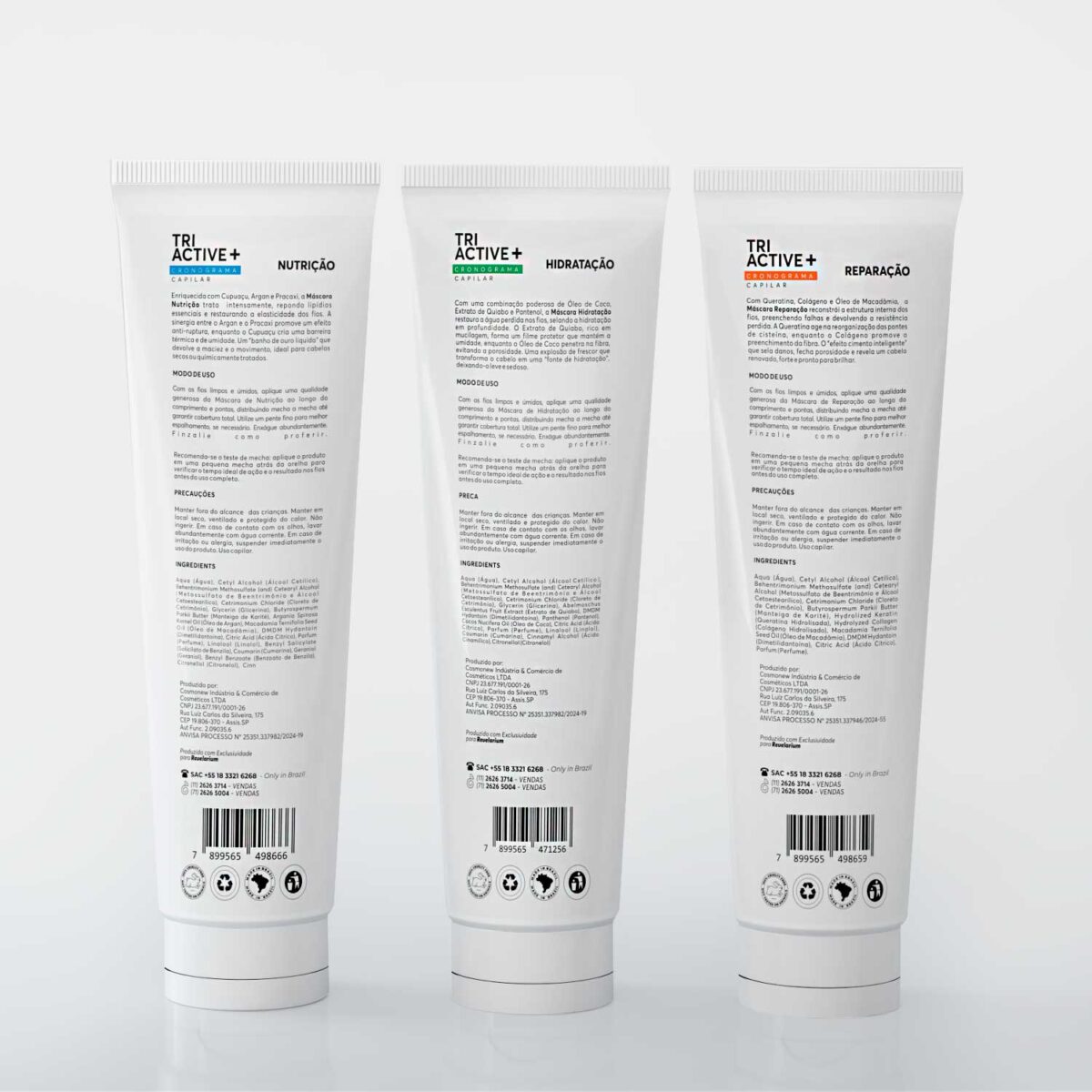 Kit Tri Active cronograma capliar Nutrição Hidratação Reparação 300g - Revelarium - Image 2