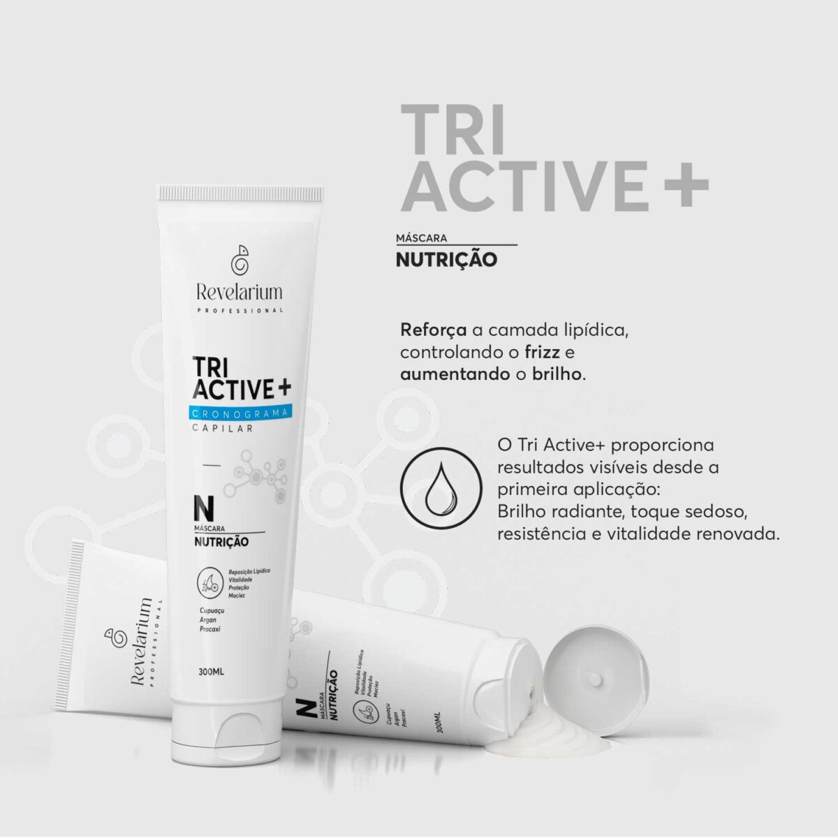 Kit Tri Active cronograma capliar Nutrição Hidratação Reparação 300g - Revelarium - Image 5
