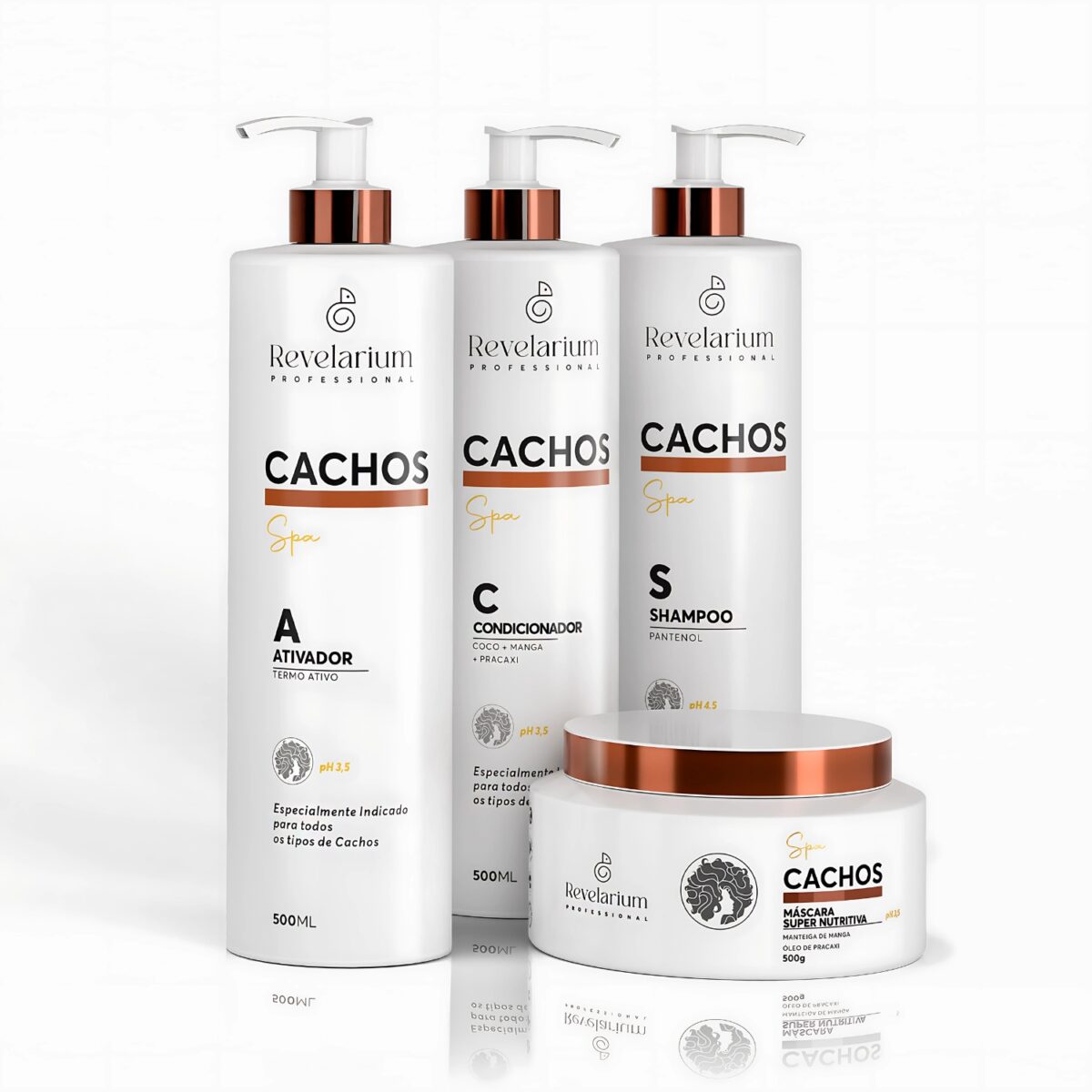 Kit shampoo condicionador mascara e Ativador de Cachos Spa - Revelarium - Image 1