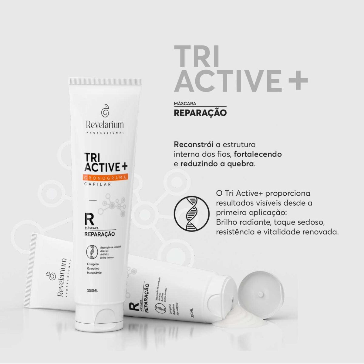 Kit Tri Active cronograma capliar Nutrição Hidratação Reparação 300g - Revelarium - Image 4