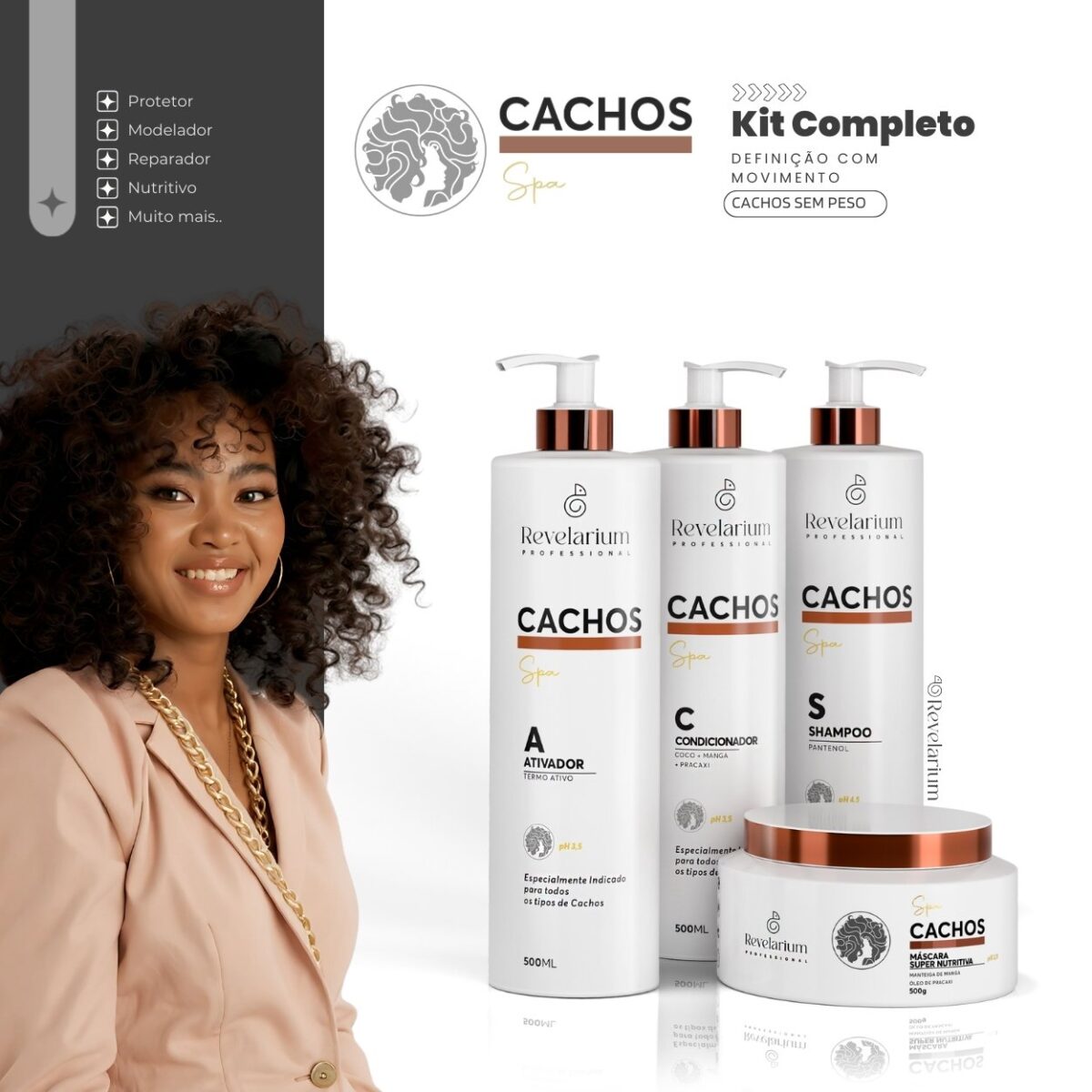 Modelador Ativador de Cachos  Spa 500ML - Revelarium - Image 4