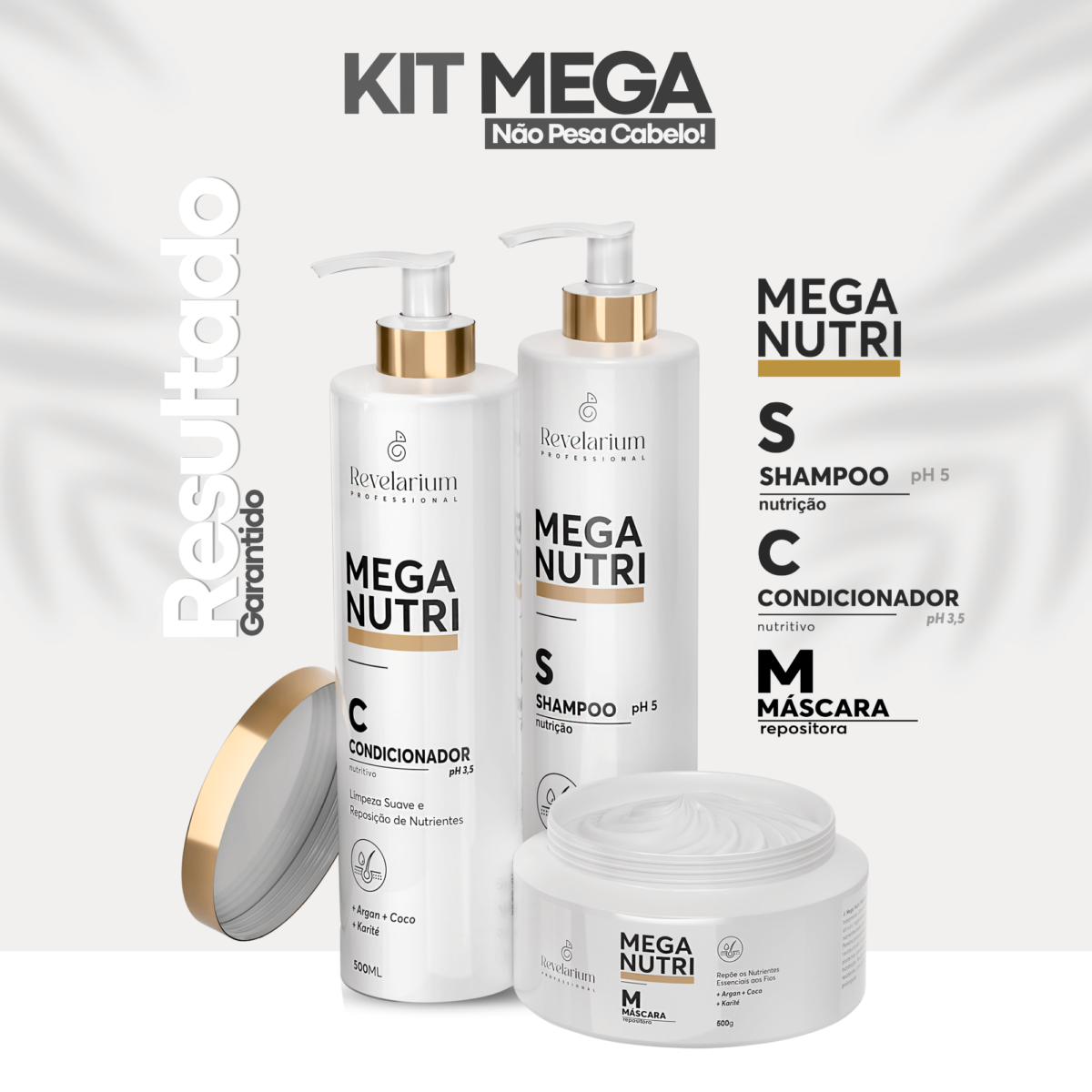 Kit Mega Nutri Shampoo Mascara Condicionador 500ml - Revelarium - Image 3